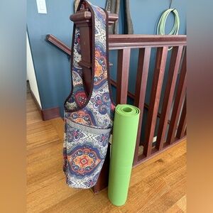 Colorful Paisley Yoga Shoulder Bag & Yoga Mat